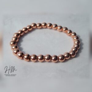 Hematit Rosegold 6mm Karkötő